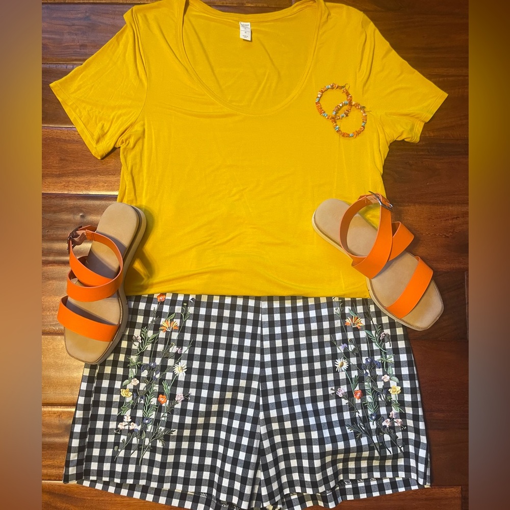 For The Republic plaid shorts